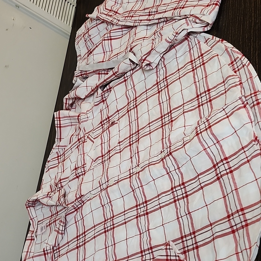 Victorias Secret Womens Plaid Pajama Set Red White Size XL